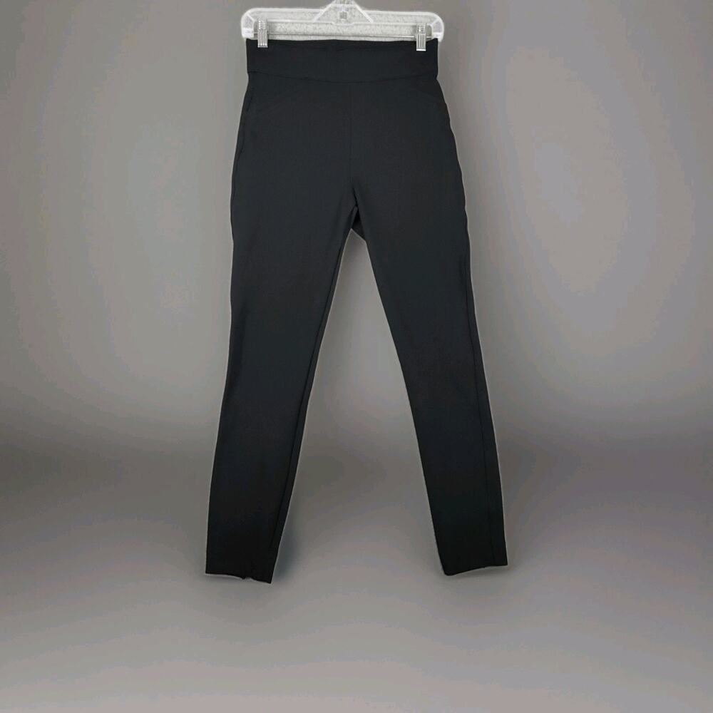 Spanx Pants Womens Small Black Faux Pockets Compression Leggings Stretch EUC